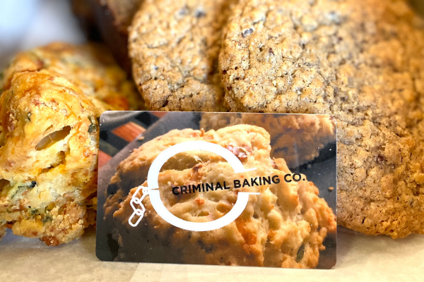baked goods and criminal baking gift card