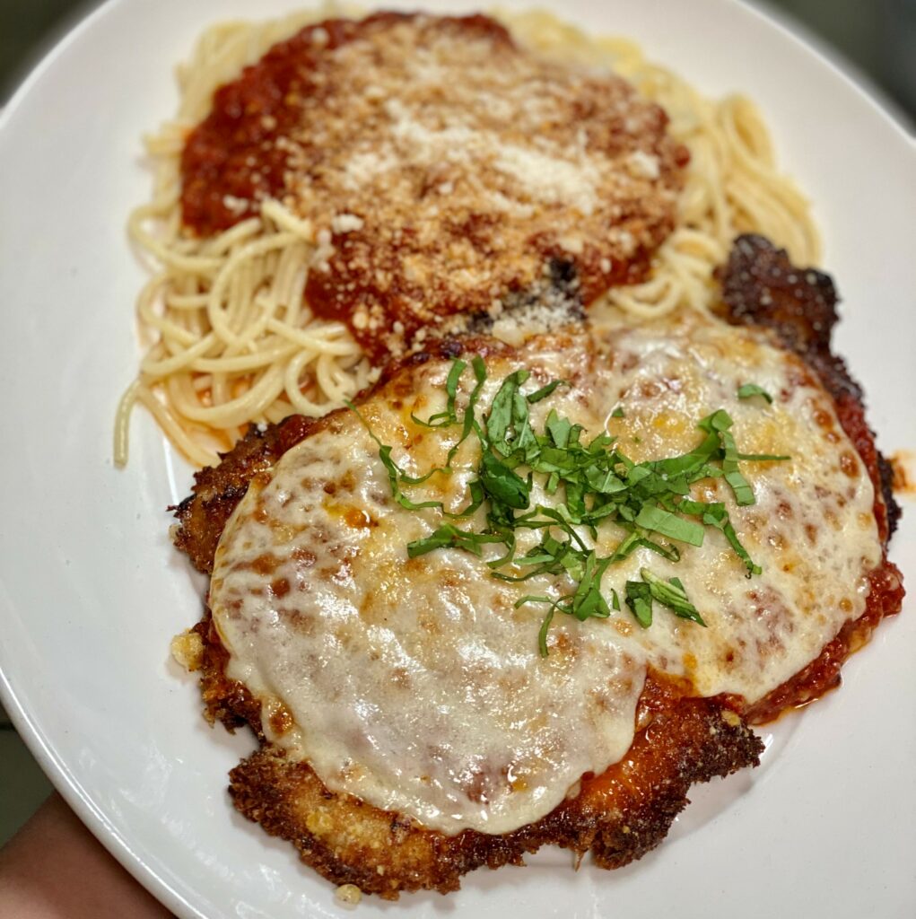 gourmet spaghetti with picotta