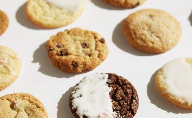 close up of gourmet cookies