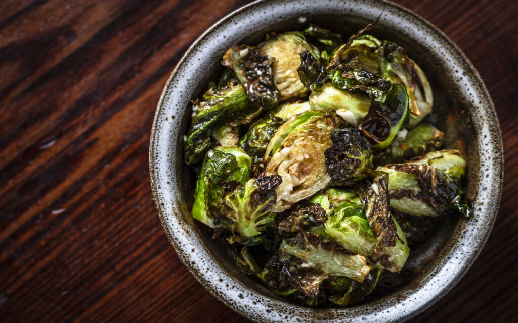 Boon Eat and Drink roasted brussels sprouts